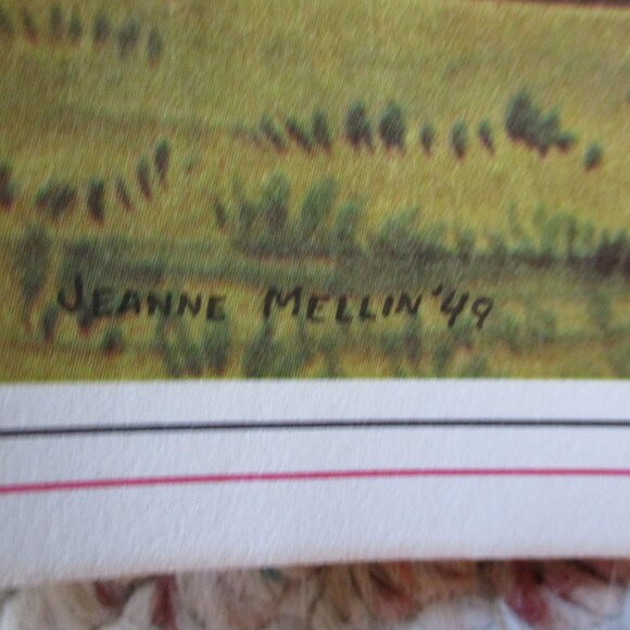 Vtg 1949 Black and White Pinto Western Horse Art Print by Jeanne Mellin 9”x12” - Picture 2 of 2